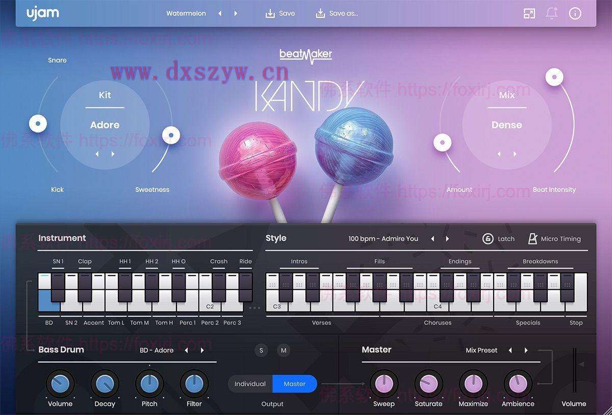 UJAM Beatmaker KANDY 2.4.0 虚拟节拍器插件-大学生资源网