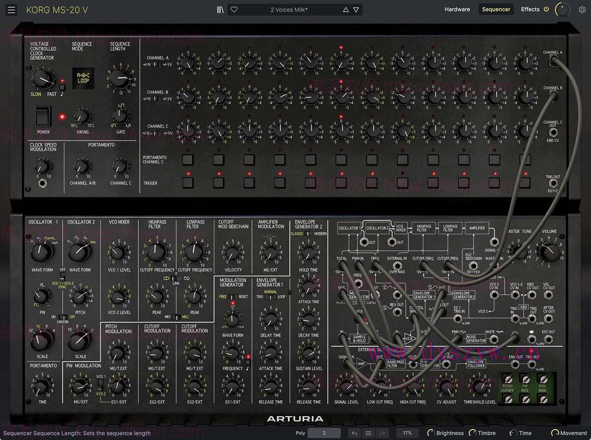 Arturia KORG MS-20 V 1.3.1.5024 KORG MS-20模拟合成器插件-大学生资源网