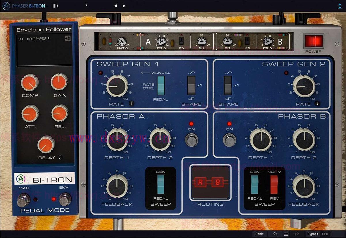 Arturia Phaser BI-TRON 1.5.0.5460 BI-TRON相位器模拟插件-大学生资源网