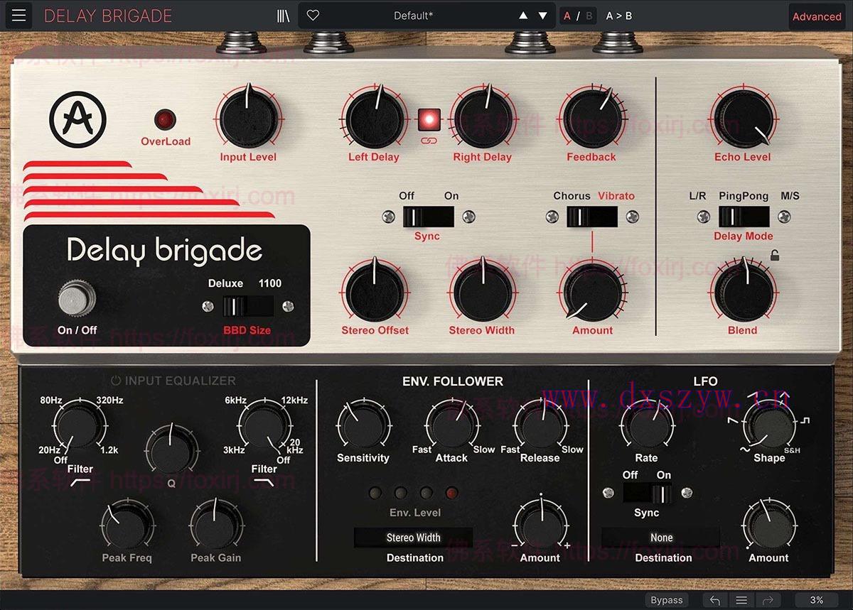 Arturia Delay BRIGADE 1.7.0.5460 音频低保真模拟延迟插件-大学生资源网