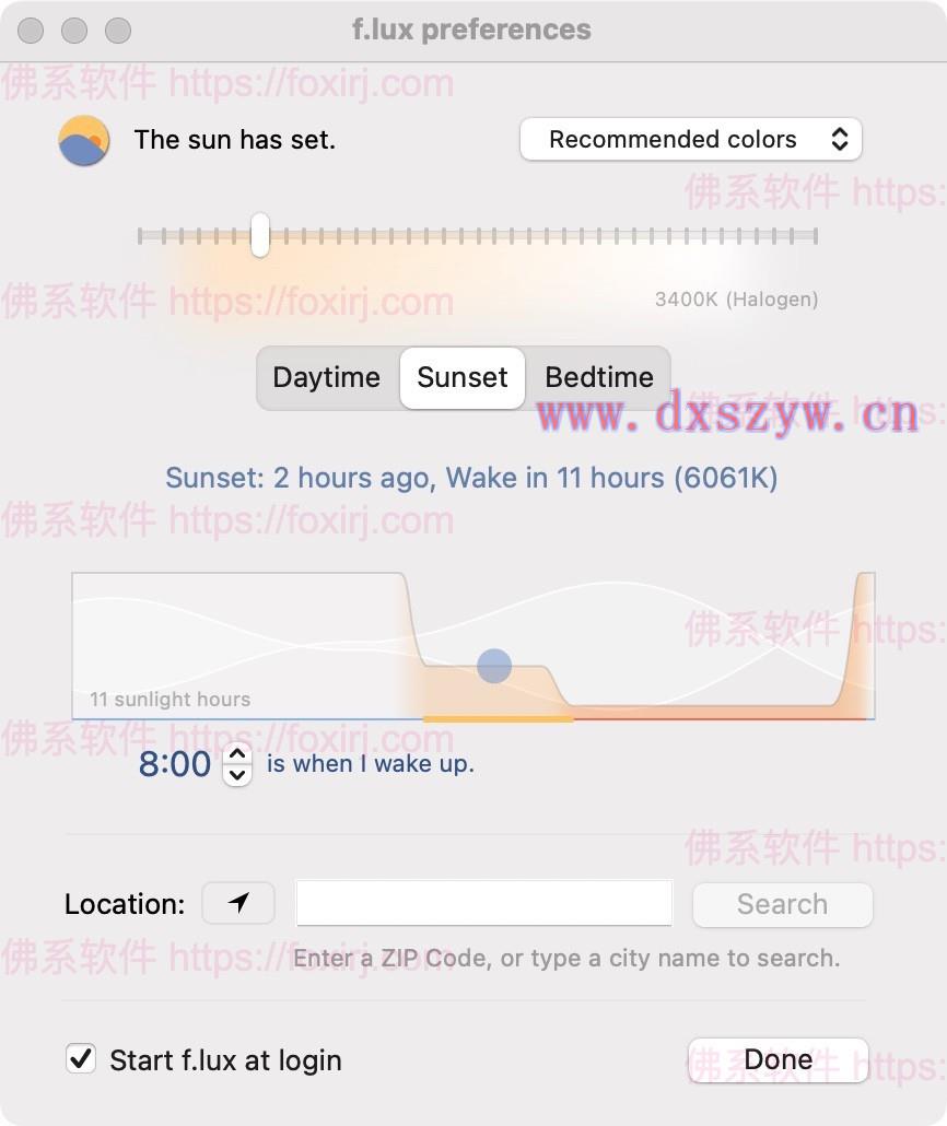 F.lux 42.1 屏幕护眼与蓝光过滤-大学生资源网