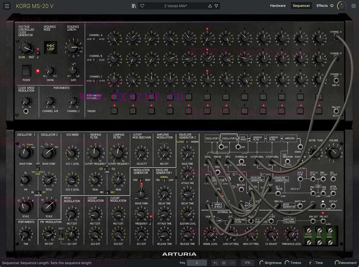 Arturia KORG MS-20 V 1.3.1.5024 KORG MS-20模拟合成器插件-大学生资源网