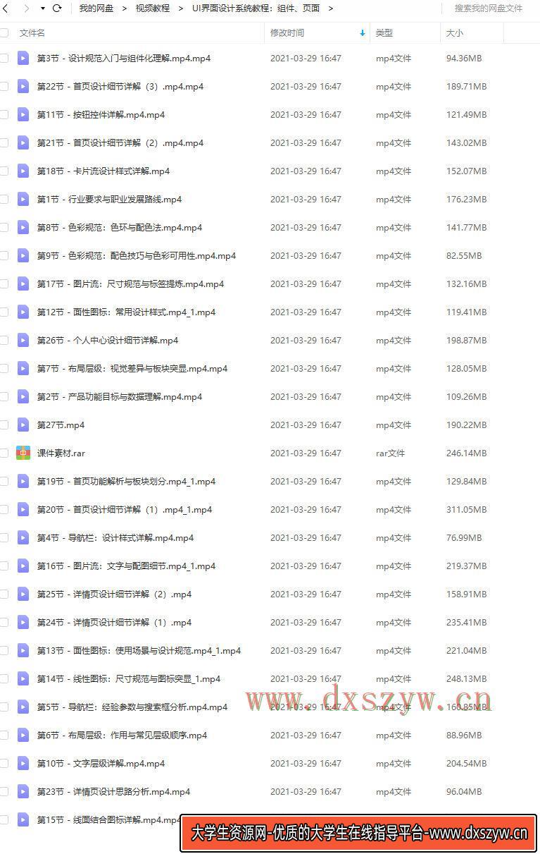 图片[5]-【张双】UI界面设计系统教程：组件、页面【画质高清有课件】-网创