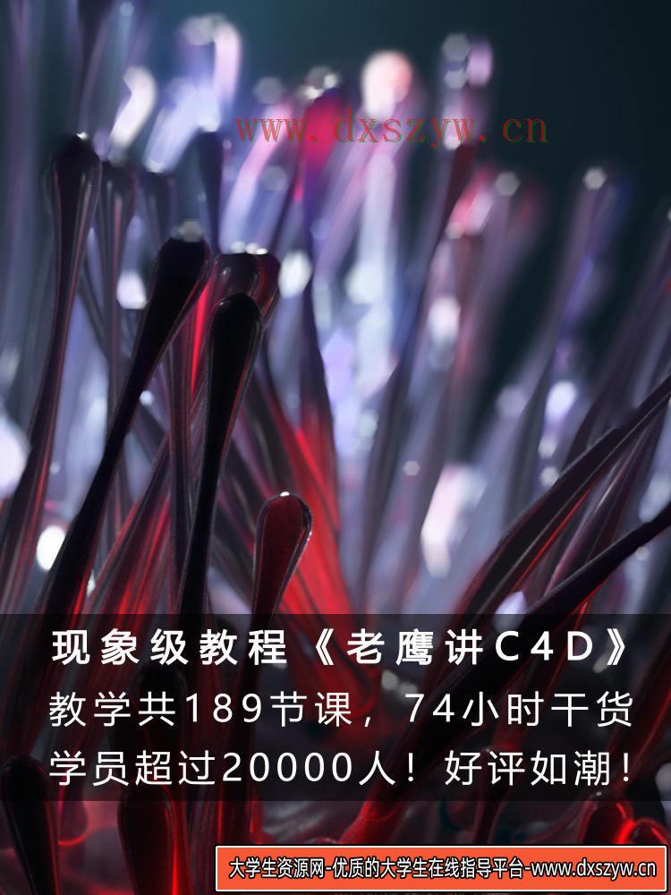 老鹰讲C4D从0开始系统学C4D教程 C4D入门到进阶老鹰C4D中文教程-大学生资源网