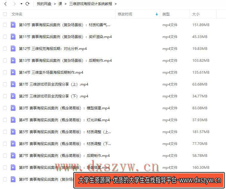 图片[4]-蓝枫2022年三维游戏海报设计系统教程【画质高清已有素材】-网创
