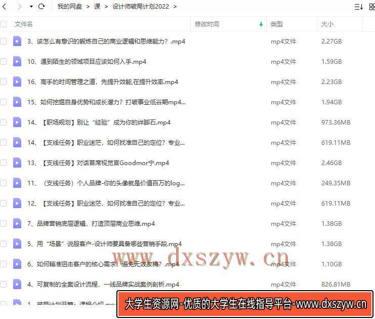 图片[2]-【缺课较多】设计师破局计划2022【画质不错只有视频】-网创