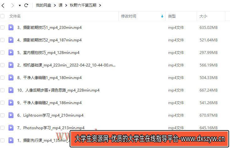 图片[2]-【缺课】秋野六千2022年人像摄影系统课第5期【画质还行只有视频】-网创
