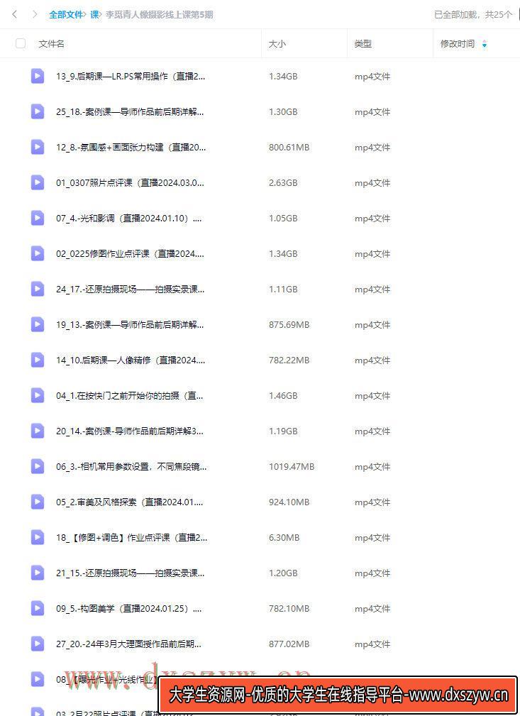 图片[2]-李觅青人像摄影线上课第5期2024【画质高清只有视频】-网创
