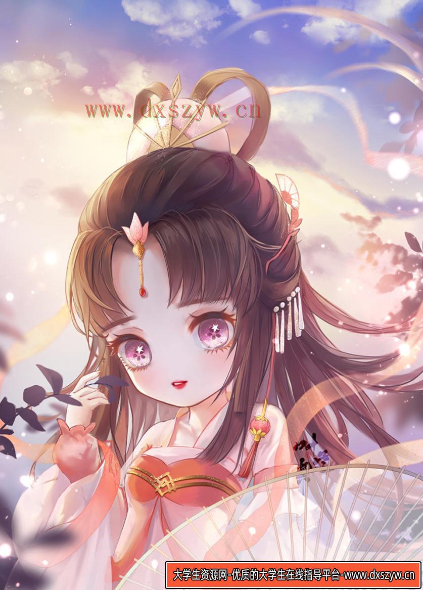 叶紫紫古风Q版厚涂班第一期2020年4月结课【画质不错有笔刷课件】-大学生资源网