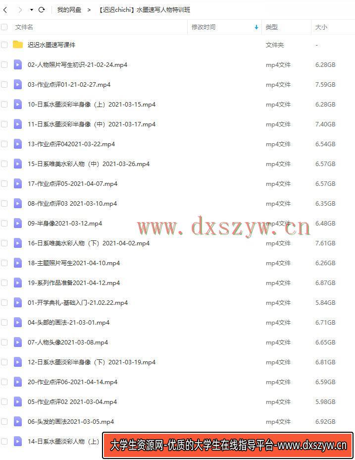 图片[4]-迟迟chichi水墨速写人物班2021年4月结课【画质不错有课件】-网创