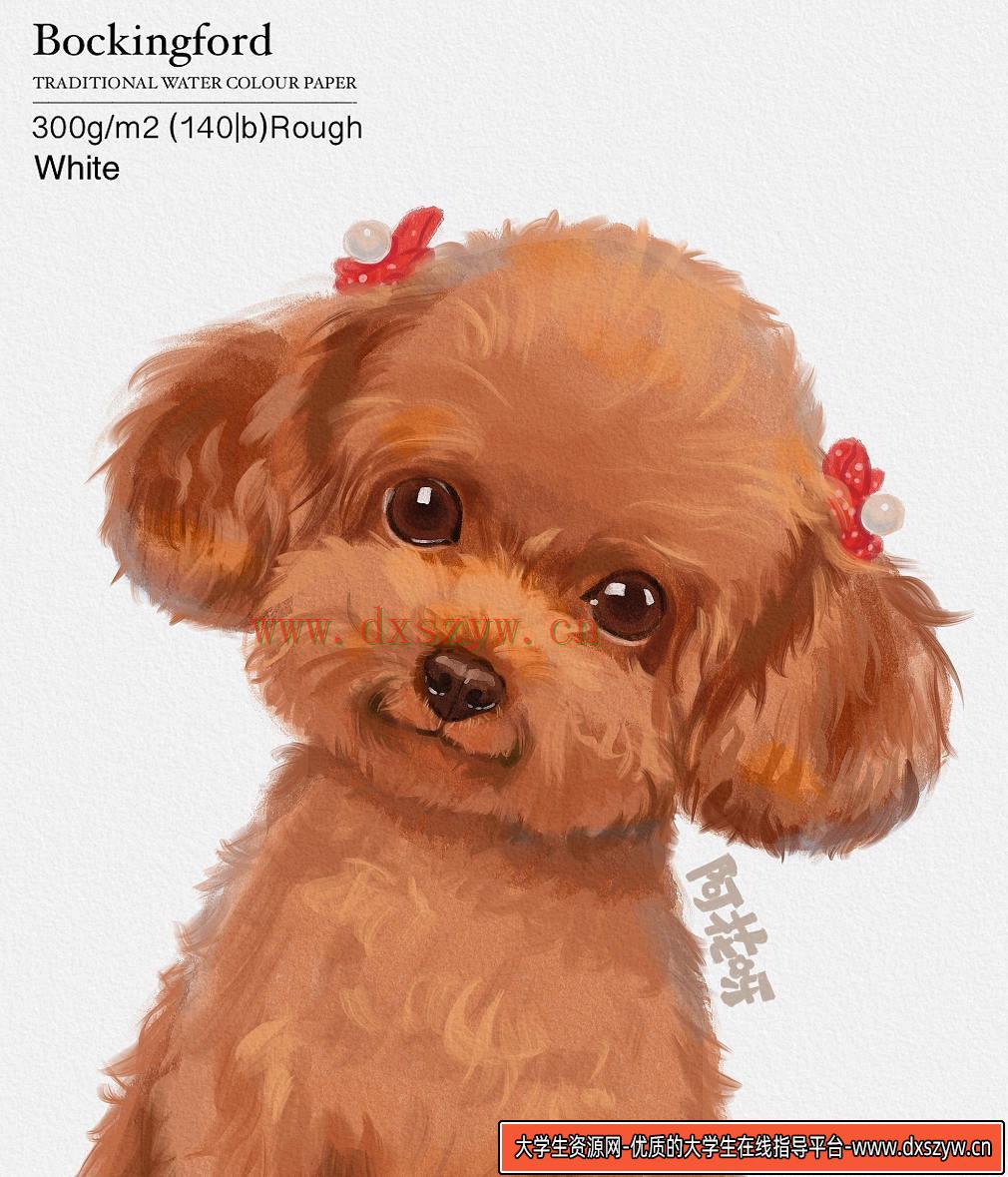 阿花宠物团练2021年7月结课ipad插画课【画质高清有笔刷素材】-大学生资源网