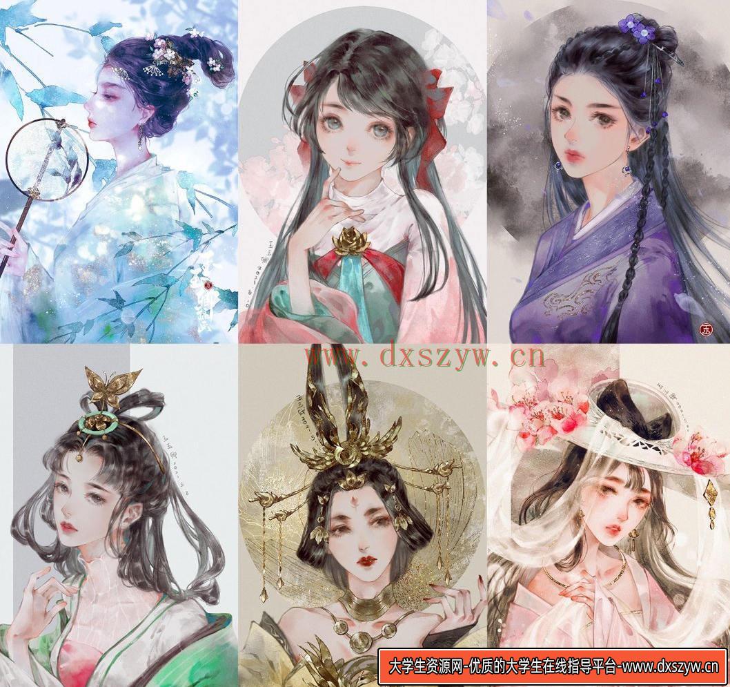 【玉玉卿】头像团练营第二期2021年8月结课【画质高清有笔刷】-大学生资源网