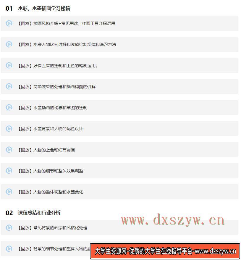图片[4]-【绘梦CG学院】古风水彩·水墨CG插画班第2期【画质一般】-网创