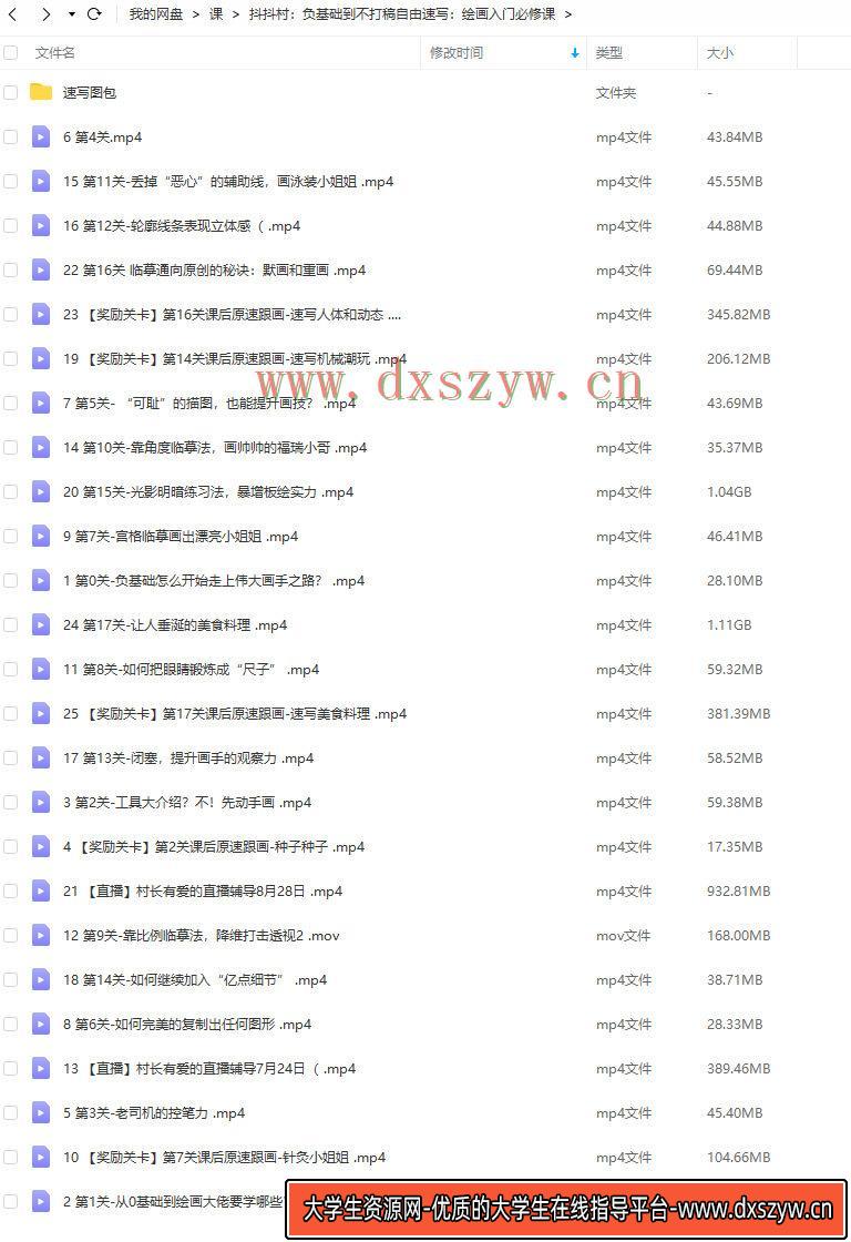 图片[3]-【不缺课】抖抖村负基础到不打稿自由速写绘画入门必修课2022年【画质不错有图包】-网创