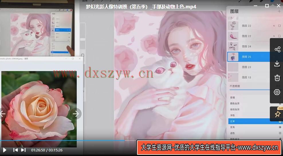 图片[4]-杜鹃2022年梦幻光影人像特训班第五季ipad插画课【画质还行有笔刷】-网创