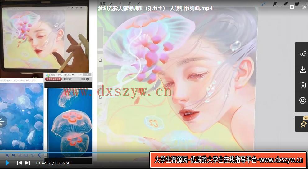 图片[3]-杜鹃2022年梦幻光影人像特训班第五季ipad插画课【画质还行有笔刷】-网创