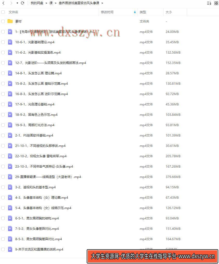 图片[3]-【不缺课】叁乔居2022游戏美宣级古风头像课【画质不错有素材】-网创