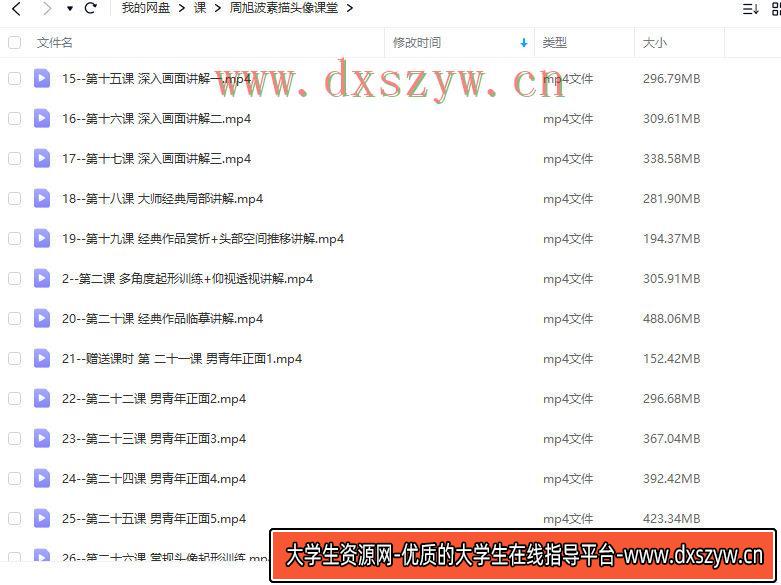 图片[2]-【缺课】周旭波2022素描头像课堂【画质高清只有视频】-网创