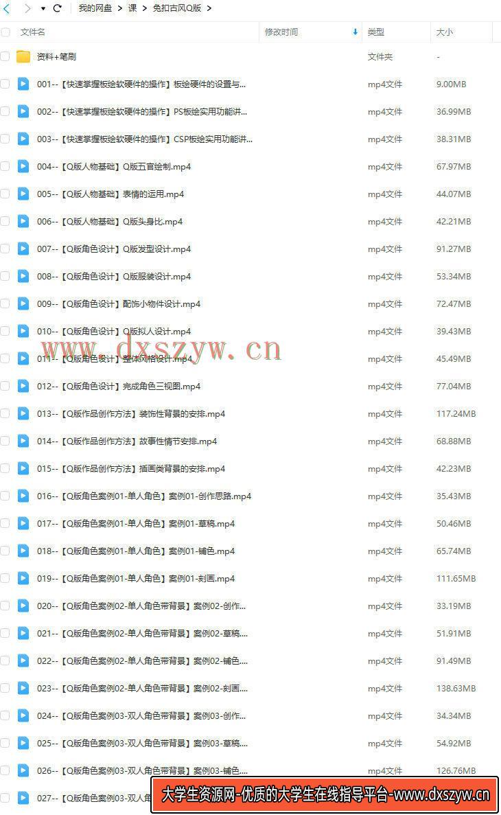 图片[2]-兔扣古风Q版插画课【画质不错有笔刷和资料】-网创
