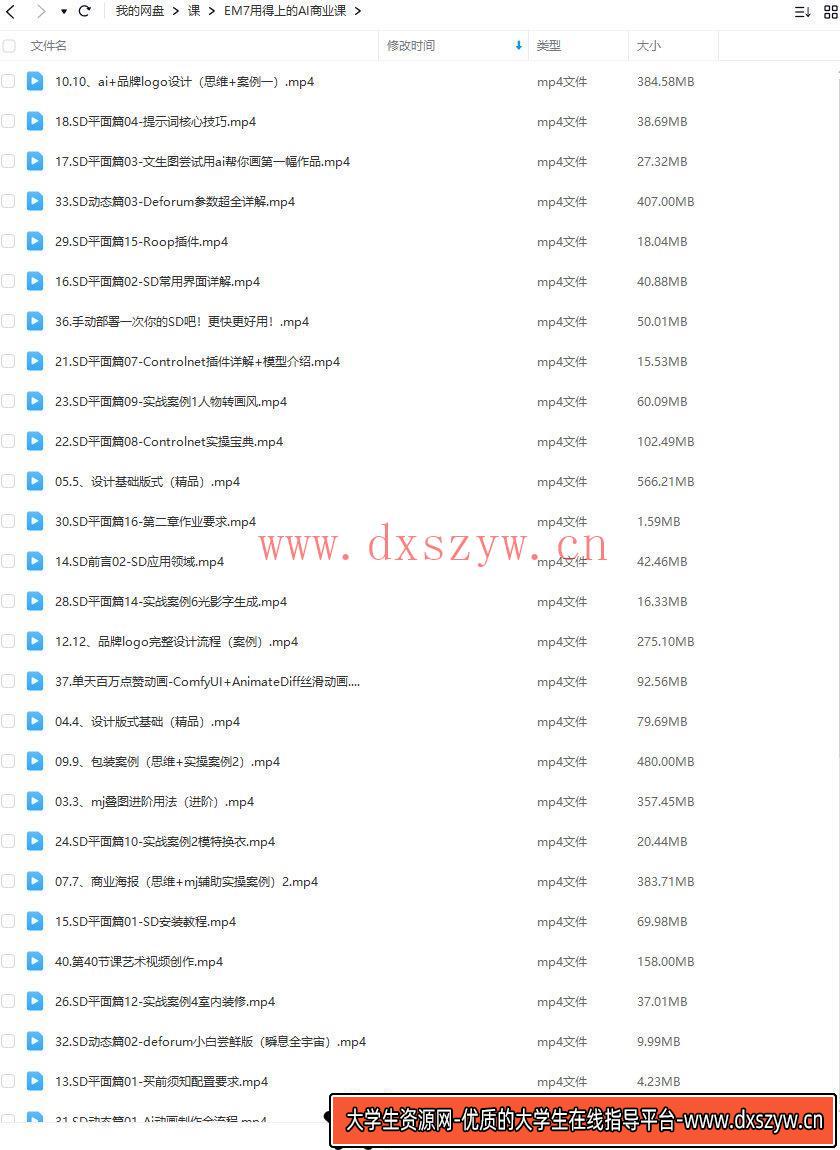 EM7用得上的AI商业课2023【画质高清只有视频】AIGC课程-大学生资源网