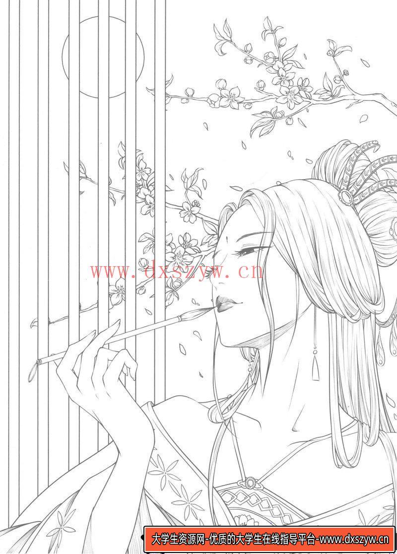图片[2]-古风线稿集II-创作学习专区-27MB-43-大学生资源网