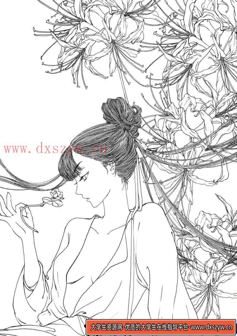 图片[3]-古风线稿集IV-创作学习专区-38MB-52P-大学生资源网