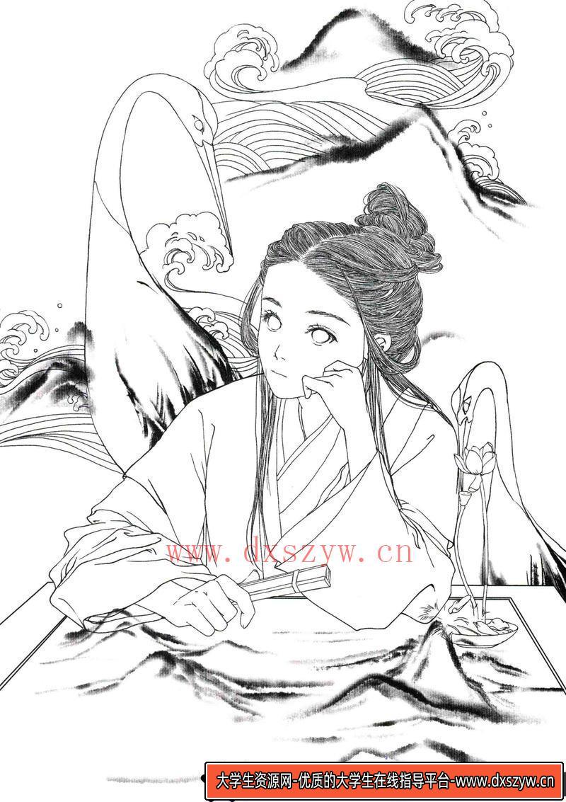 图片[2]-古风线稿集IV-创作学习专区-38MB-52P-大学生资源网