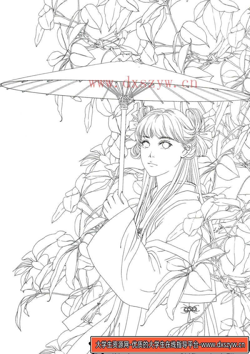 图片[6]-古风线稿集IV-创作学习专区-38MB-52P-大学生资源网