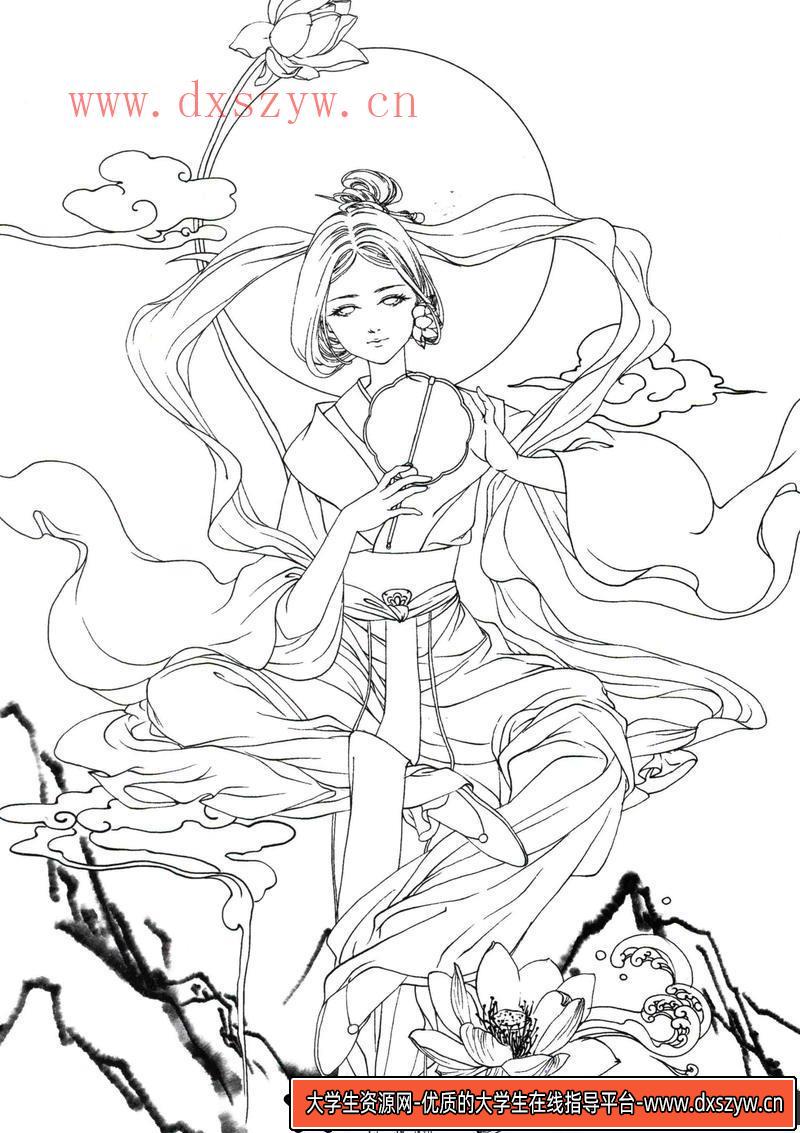 图片[9]-古风线稿集IV-创作学习专区-38MB-52P-大学生资源网