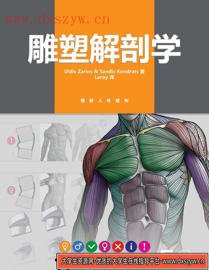 CZ.118- 雕塑艺用人体解剖画册-创作学习专区-109MB-227P-大学生资源网