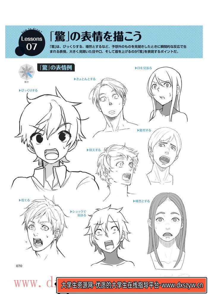 图片[3]-CZ.129- 动漫表情的描绘集-创作学习专区-131MB-164P-1PDF-大学生资源网