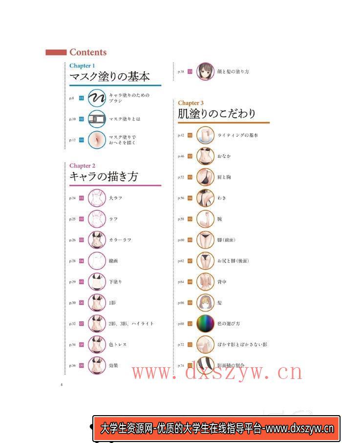 图片[4]-CZ.140- 动漫角色皮肤描绘集-创作学习专区-123MB-150P-1PDF-大学生资源网