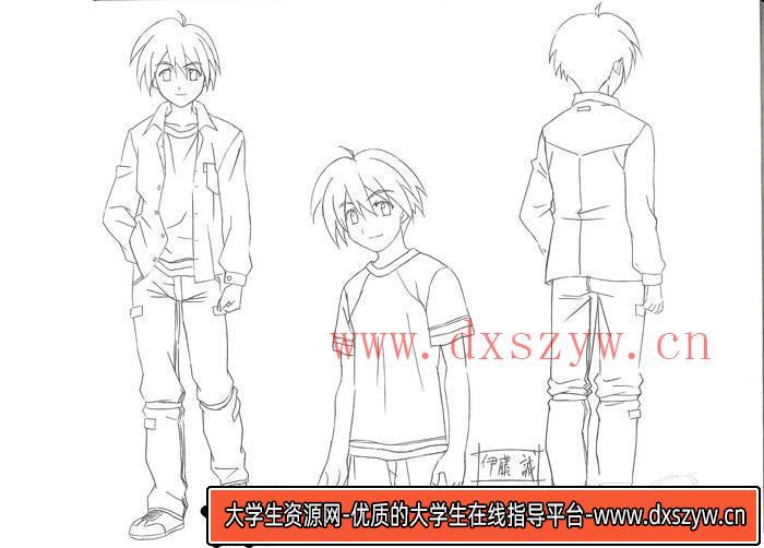 图片[6]-YH038- School Days 线稿设定资料集-游戏原画-20MB-83P-大学生资源网
