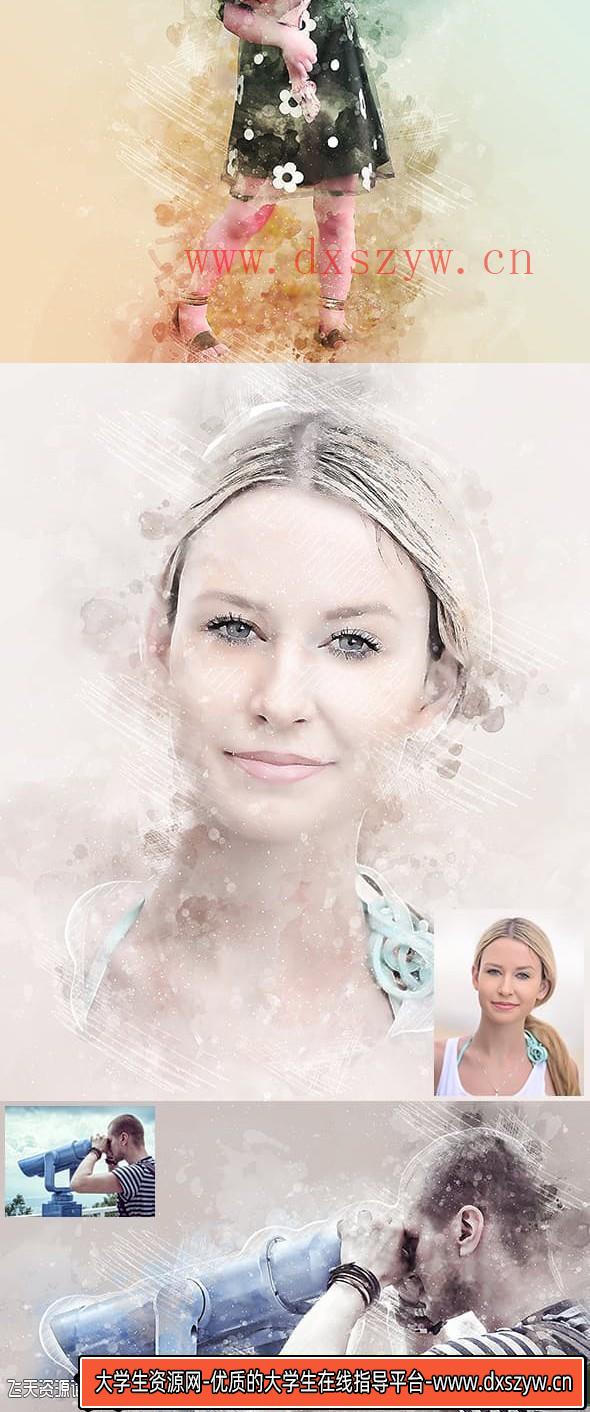 图片[4]-[PS动作下载]现代艺术绘画Photoshop动作Modern Artist Photoshop Action附教程-大学生资源网