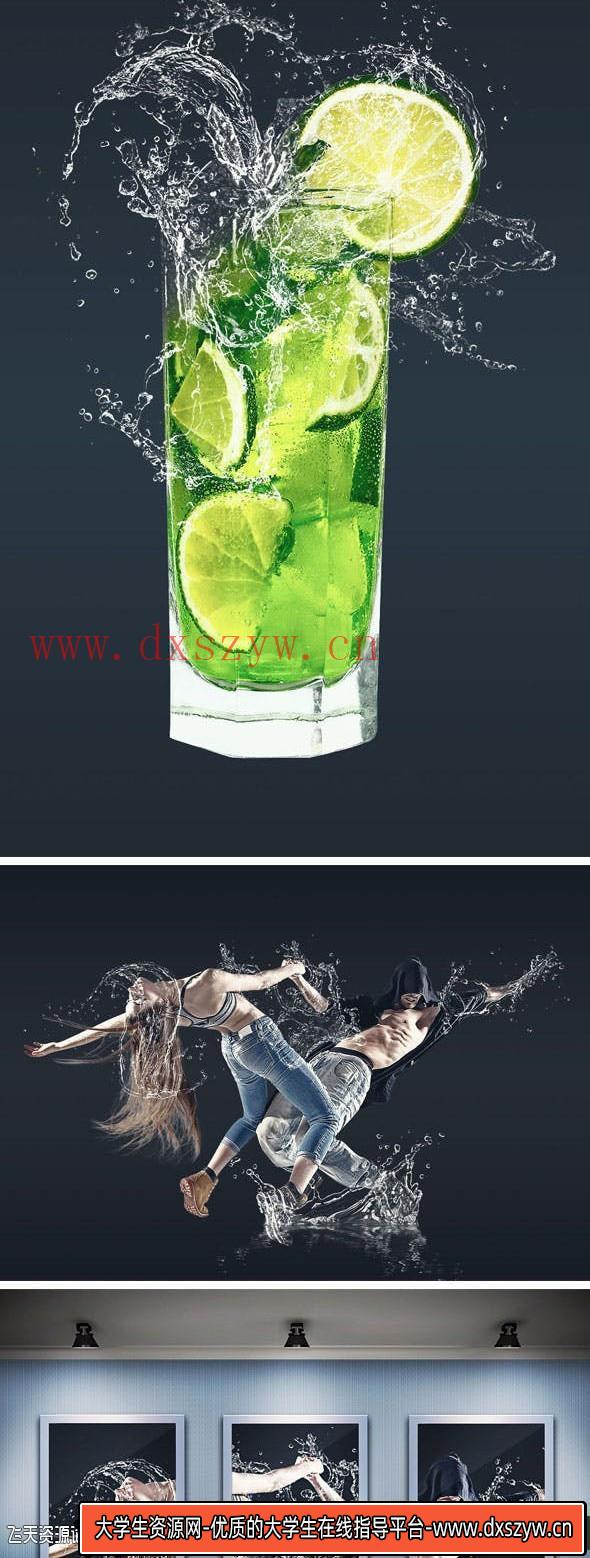 图片[3]-[PS动作下载]超酷水花飞溅缠绕特效广告摄影PS动作 Water Photoshop Action-大学生资源网