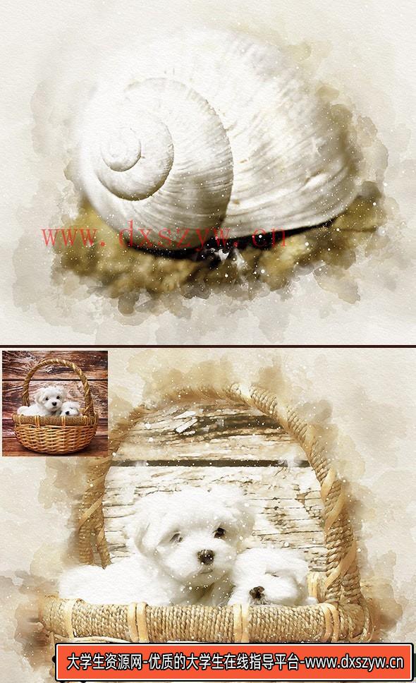 图片[2]-[PS动作下载]复古画家PS动作 Vintage Painter Photoshop Action(附视频教程)-大学生资源网