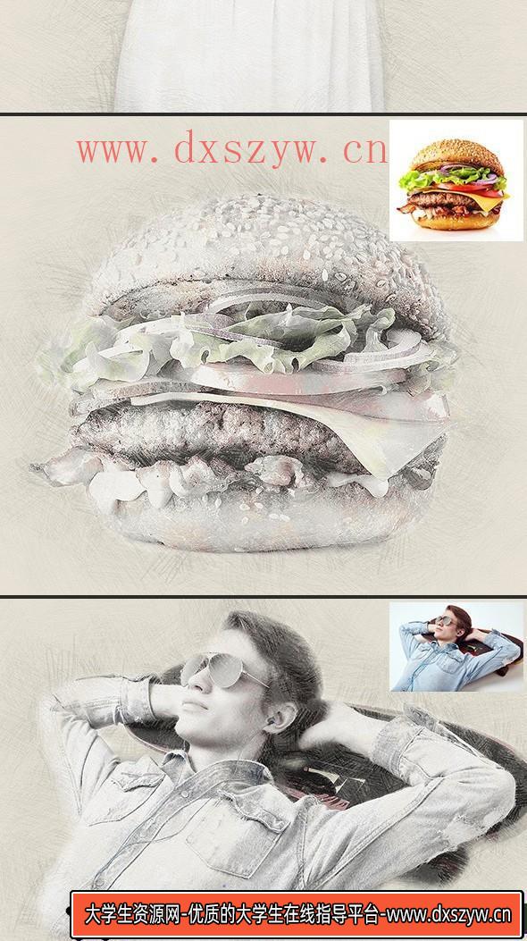 图片[3]-[PS动作下载]真正的铅笔绘画PS动作 Real Pencil Photoshop Action(附视频教程)-大学生资源网