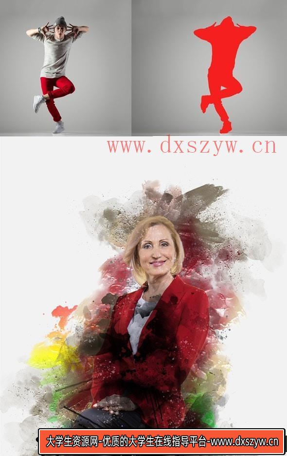 图片[2]-[PS动作下载]高级水彩素描混合艺术PS动作 Mixed Art Photoshop Action附视频教程-大学生资源网