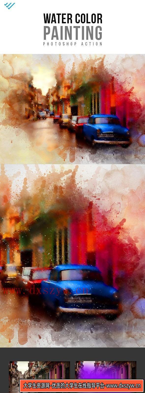 [PS动作下载]高端素描艺术Photoshop动作 Artistic Sketch Photoshop Action-大学生资源网