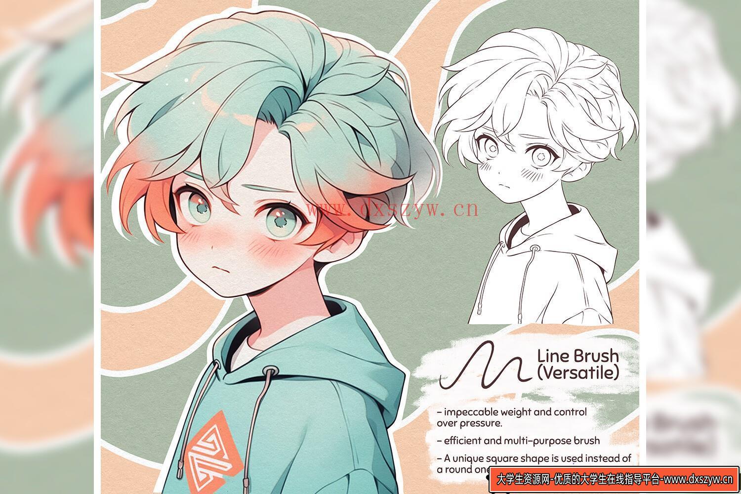 图片[3]-[Procreate笔刷]Procreate笔刷 – 40支用于Procreate绘画艺术和漫画画笔素材-大学生资源网