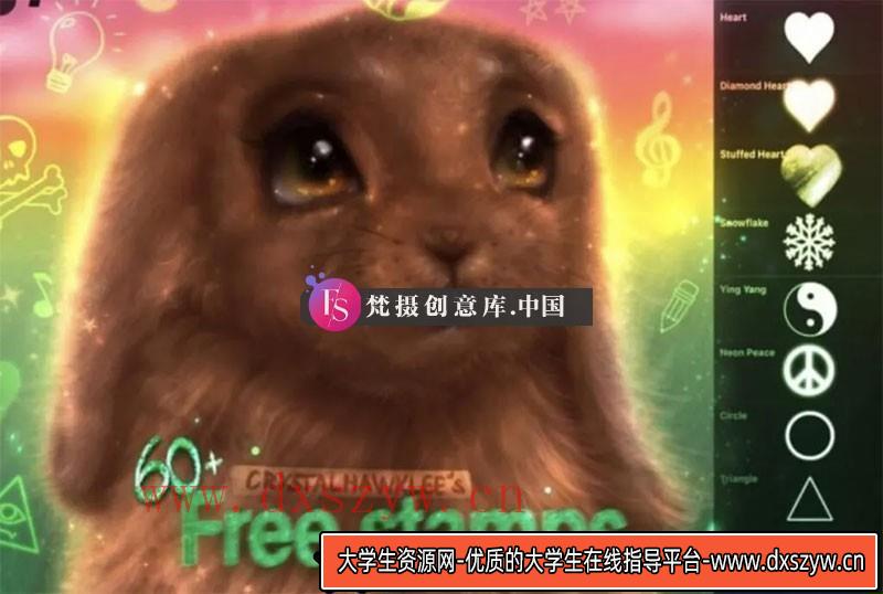 60个有趣的图章Procreate笔刷-大学生资源网