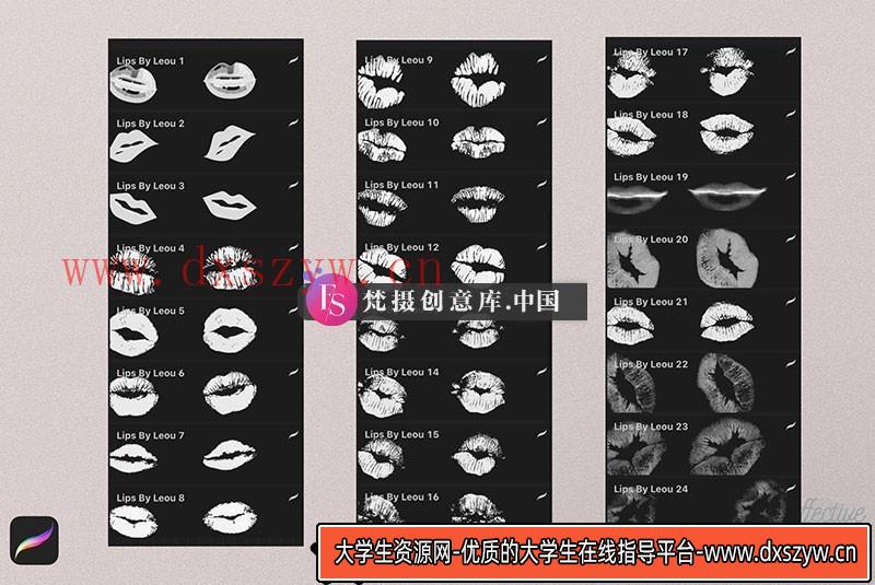 图片[2]-24支Procreate唇印笔刷-大学生资源网