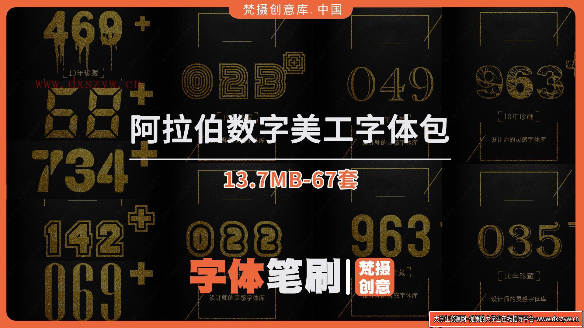 阿拉伯字体数字美工设计号码平面设计数字字体PS素材库-大学生资源网