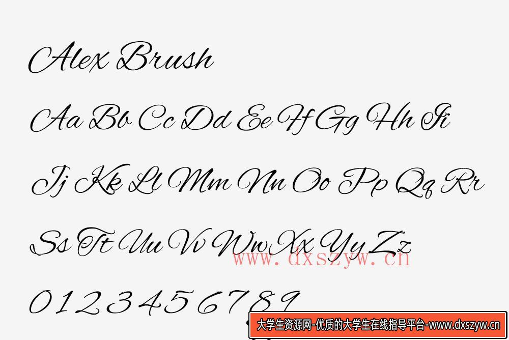 探索Alex Brush：一款优雅流畅的手写风格英文字体，完美提升设计魅力