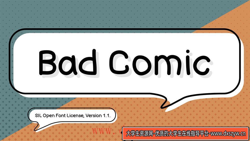 图片[1]-探索【Bad Comic】手写风格字体：两种独特样式与782个丰富字形等你来体验！-大学生资源网