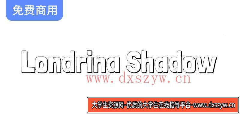 【Londrina Shadow】手绘方形纸字母的独特字体设计与创意展示-大学生资源网