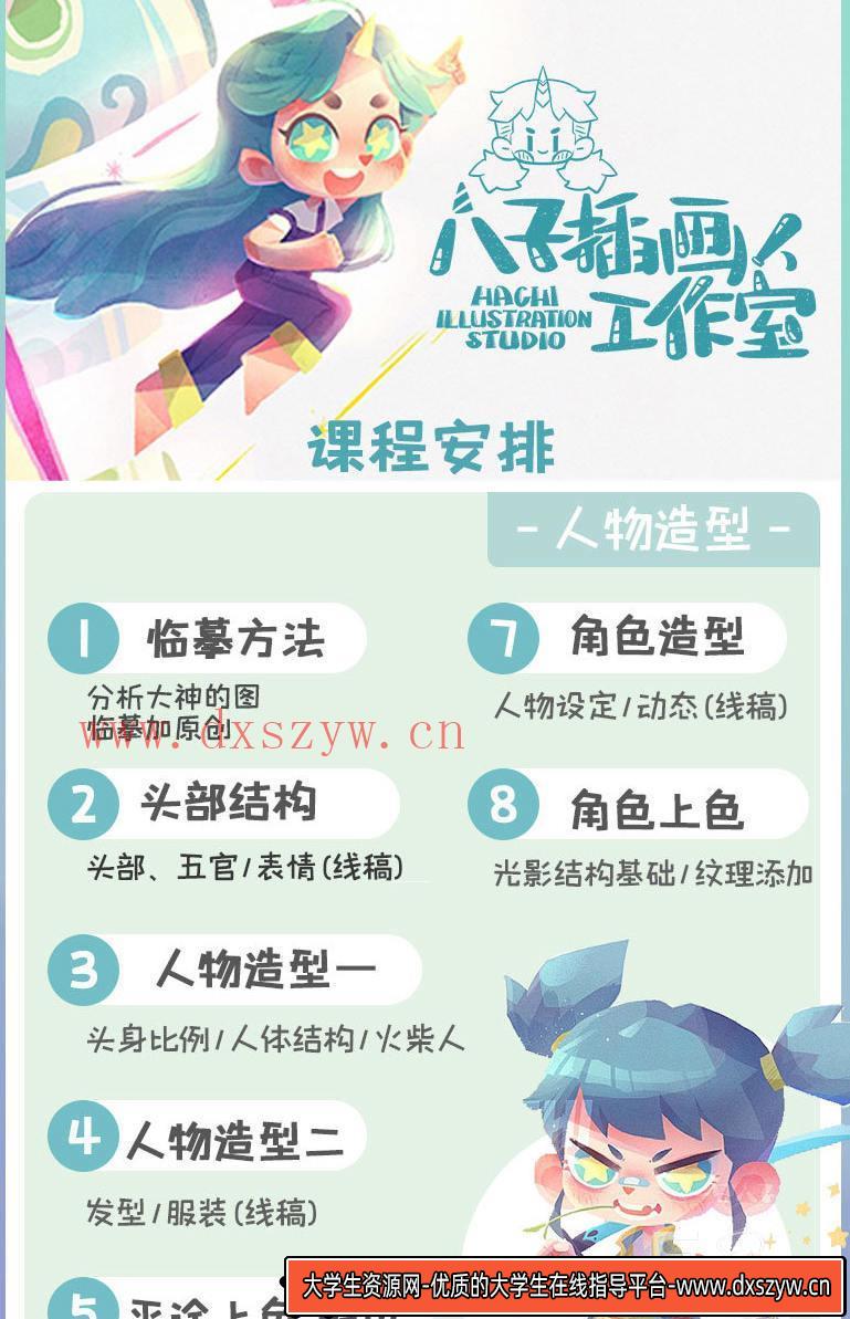 最新一只八子ipad儿童插画课2020年-大学生资源网