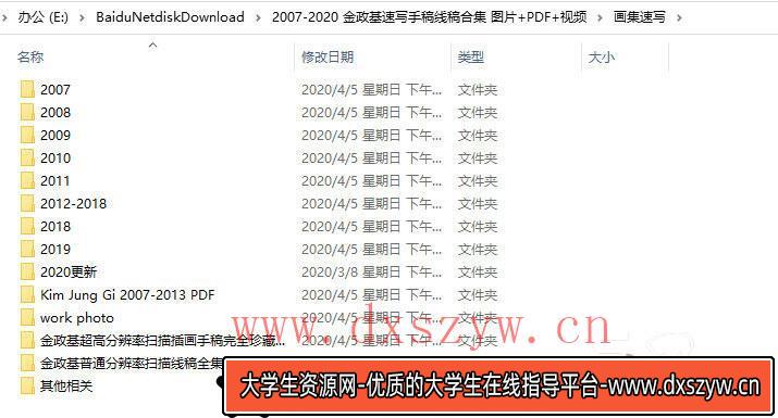金政基2019超时空速写+金政基2007-2020速写手稿线稿合集图片+PDF+视频