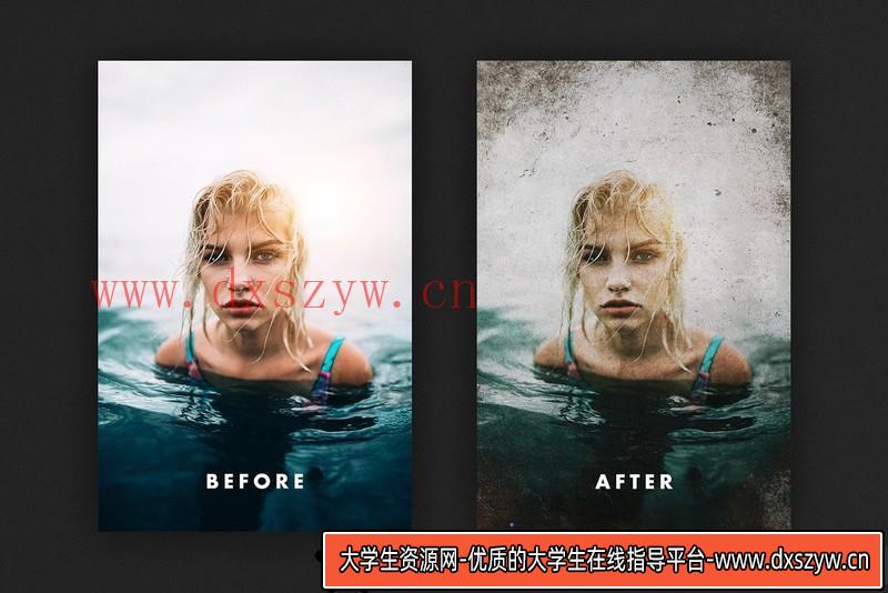 图片[2]-[PS样机模型]复古电影海报照片效果PS样机PSD模板智能对象一键替换-大学生资源网