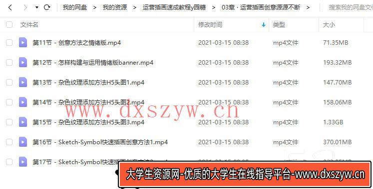 【y园糖】运营插画速成教程唐园园【画质高清有素材】